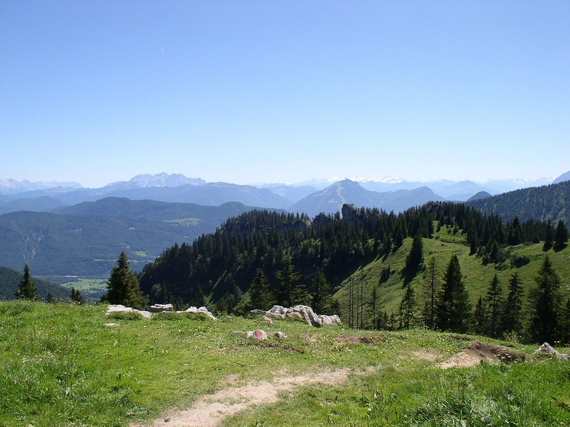 Alpenpanorama vom Berg aus gesehen